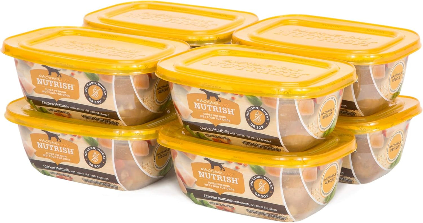 Nutrish Rachael Ray Wet Dog Food Chicken Muttballs, 8 oz. Tub, 8 Count