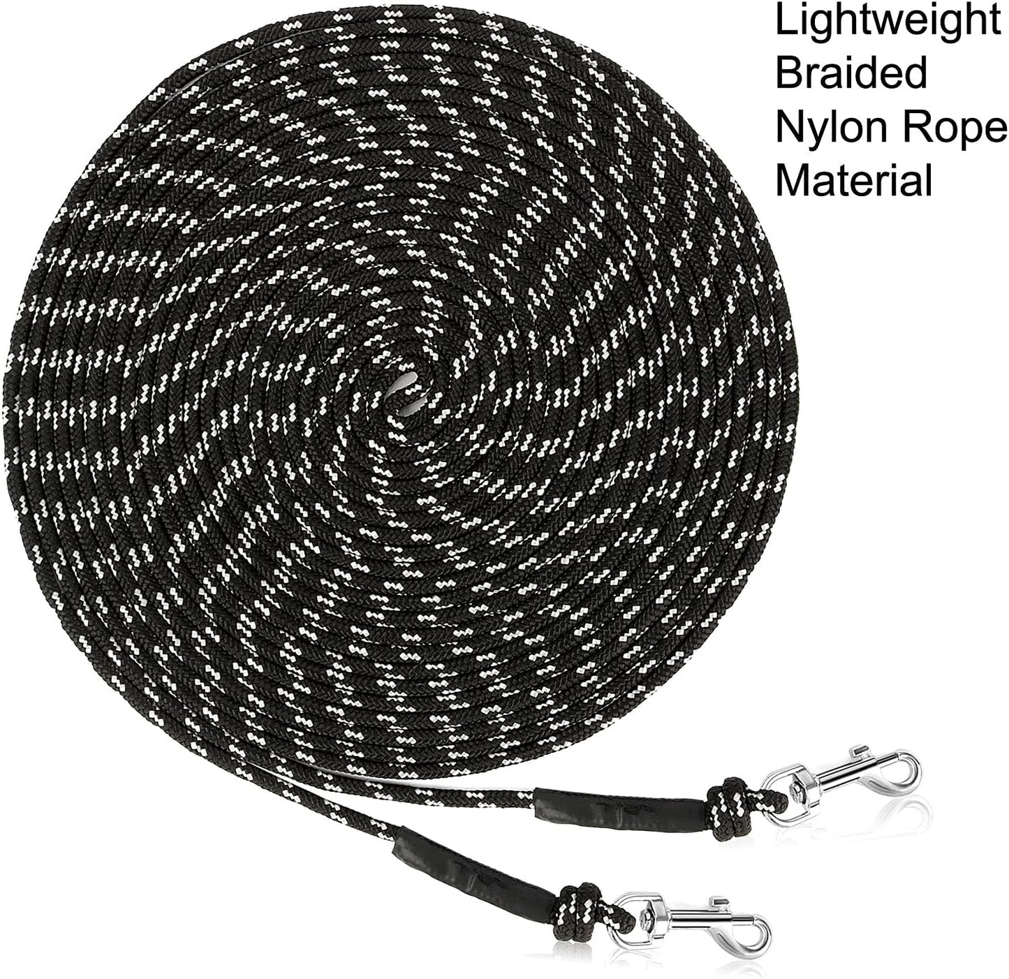 Rypet Reflective Cat Long Leash - 50 FT Escape Proof Walking Leads Yard Long Lead Durable Safe Personalized Extender Leash Traning Play Outdoor for Kitten, Puppy, Rabbit and Small Animals