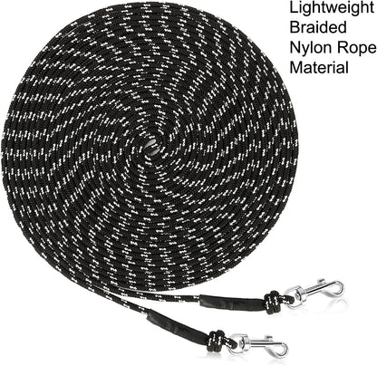 Rypet Reflective Cat Long Leash - 50 FT Escape Proof Walking Leads Yard Long Lead Durable Safe Personalized Extender Leash Traning Play Outdoor for Kitten, Puppy, Rabbit and Small Animals