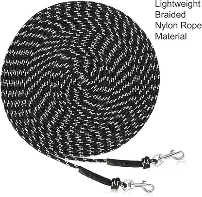 Rypet Reflective Cat Long Leash - 15 FT Escape Proof Walking Leads Yard Long Lead Durable Safe Personalized Extender Leash Traning Play Outdoor for Kitten, Puppy, Rabbit and Small Animals