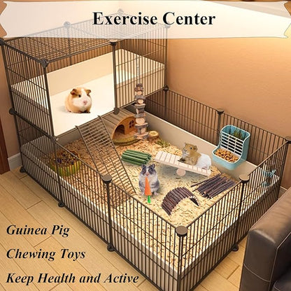 Grddaef Hamster Toys, Guinea Pig Chew Toys Small Animal Enrichment Toys Cage Accessories for Chinchilla Gerbils Rats Bunny Mouse