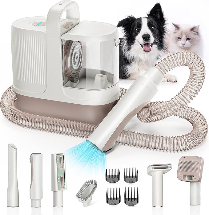 Redroad Dog Grooming Kit 14000PA, Dog Grooming Vacuum, Professional Pet Grooming Vacuum with 6 Pet Tools for Shedding Thick and Thin Dogs Cats Hair, Acuum Suction Removes 99% of Dogs Cats Hair, P17