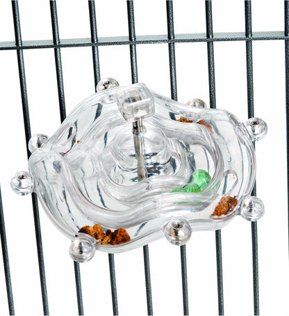 Featherland Paradise - Tilt A Wheel Cage Mount Bird Toy and Treat Dispenser - Creative Foraging Systems