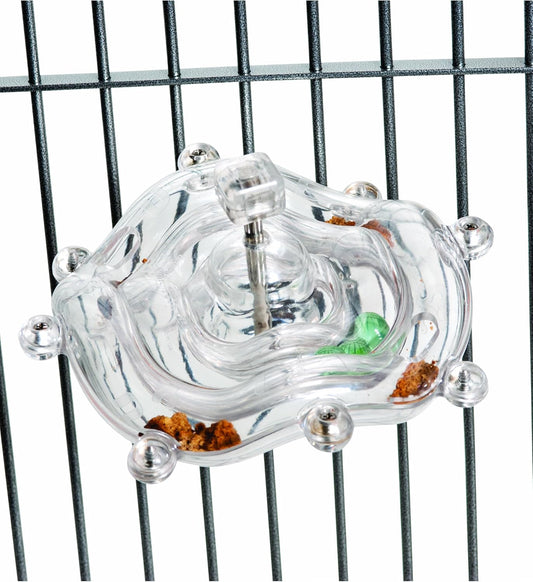 Featherland Paradise - Tilt A Wheel Cage Mount Bird Toy and Treat Dispenser - Creative Foraging Systems