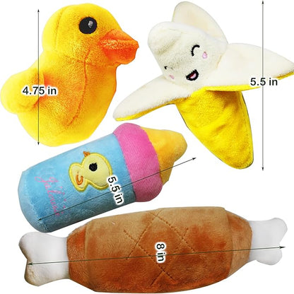 Jalousie 12 Pack Dog Squeaky Toys Cute Plush Toys for Small Medium Dog Pets