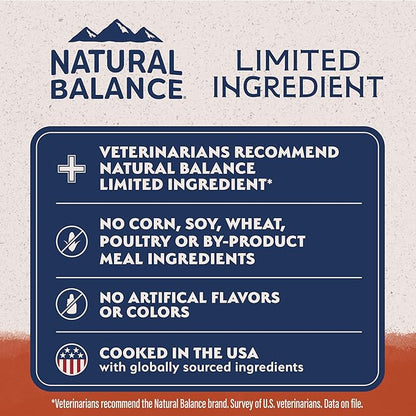 Natural Balance Limited Ingredient Grain Free Salmon & Sweet Potato Dry Dog Food, Sensitive Stomach, 4 lb (Pack of 1)