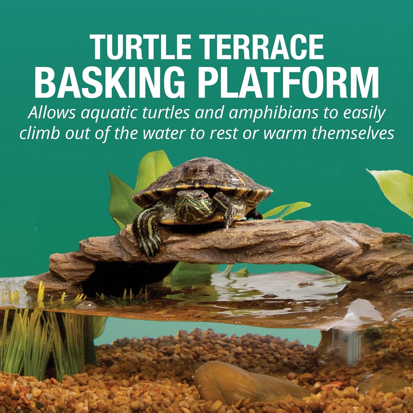 Tetra ReptoHabitat Kit for Aquatic Reptiles and Amphibians, 15 Gallons, Create a Home for Aquatic Juvenile Turtles, Frogs, Newts and Salamanders, 24.4 x 12.5 x 12.7 inches