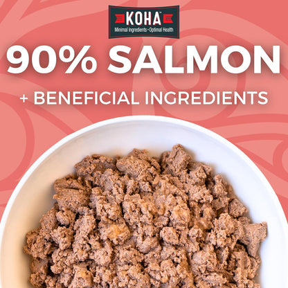 KOHA Limited Ingredient Diet Salmon Entrée for Dogs - Dog Food Toppers for Picky Eaters - Sensitive Stomach Canned Dog Food - Pate Dog - 13 oz Pack of 12