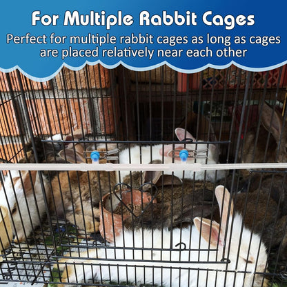 Rabbit Nipple Drinker Kit, Automatic Rabbit Watering System Kit - Including 12 Sets of Nipple Drinkers, 19 Feet of ID 5/16" Hose, Hole Opener, Barb Valve Fitting to G1/2'' Connector