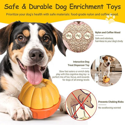 Interactive Dog Toys for Boredom, Dog Frozen Treat Toy to Keep Them Busy and Reduces Anxiety, Reusable Treat Dispensing Dog Toys Puzzle Toy for Small Medium Large Dogs, Low-Mess Design, Easy to Clean