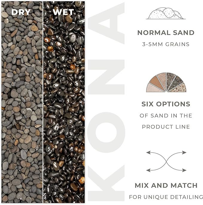 UNS Controsand - Kona, 3L - Natural Freshwater 3-5 mm Dark Gray Gravel - Decorative Small Rocks for Aquascaping Planted Tank - Aquarium Terrarium Substrate for Betta, Shrimp, Fish, Reptile Decor