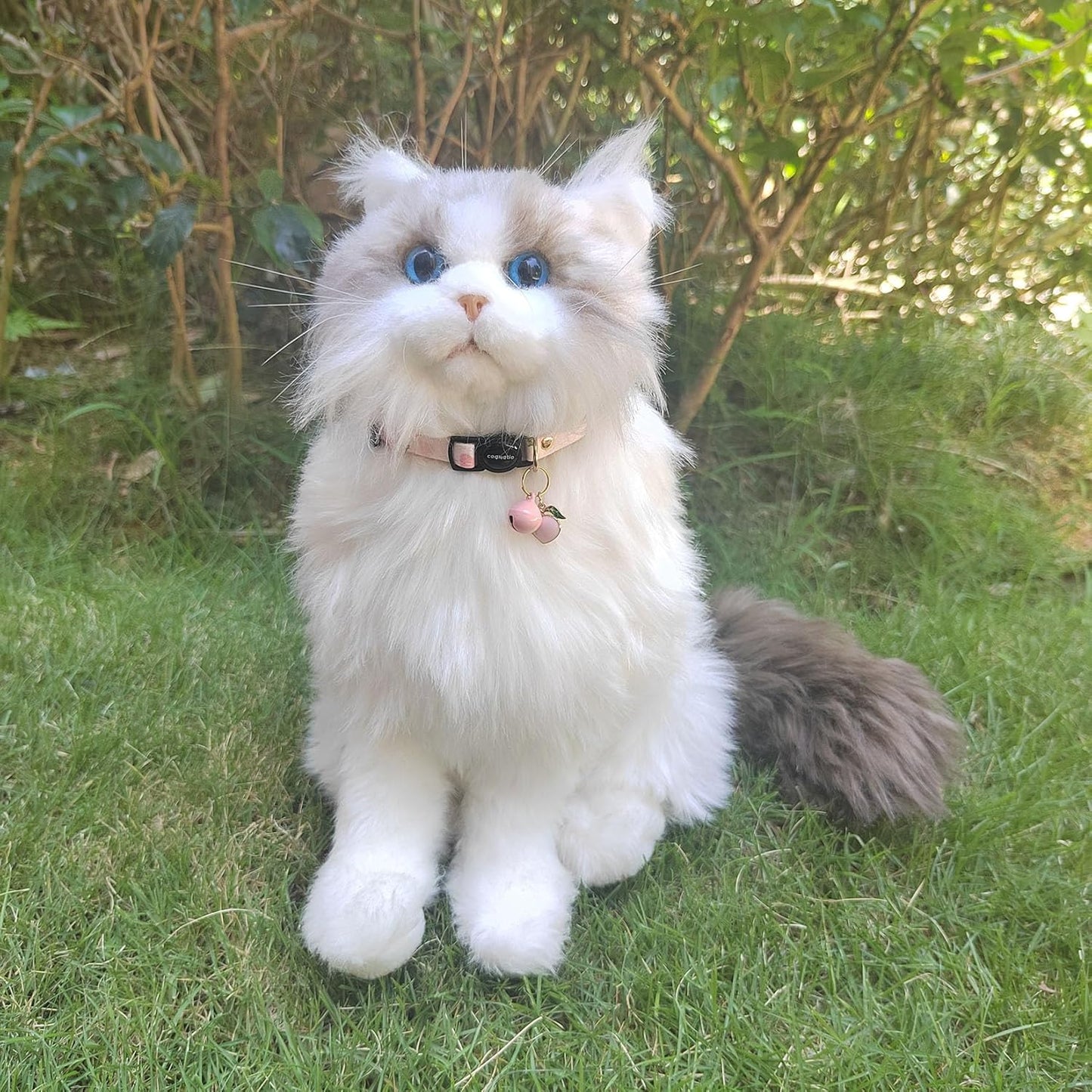 2 Pack Cotton Breakaway cat Collars with Bell,Safety Quick Release Pendant Cute Kitten Collar,Adjustable 20-30cm (Pink+Pink, 20-30cm)