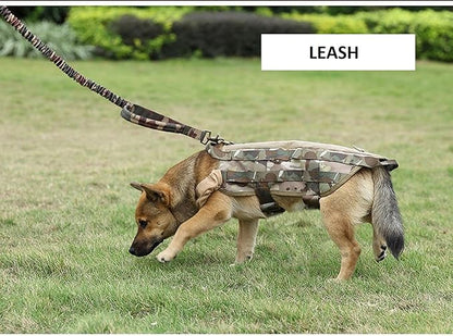 Tactical Scorpion Gear Dog Leash Canine K9 Military Training Vest Harness