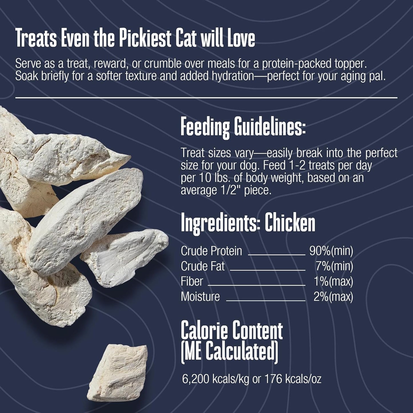 Whole Life Cat Just One Chicken Freeze Dried Cat Treats - Human Grade High Protein Food, Healthy Training Snacks, Freeze Dried Chicken Food Toppers, USA Made Natural Treats - 9 oz (Pack of 1)