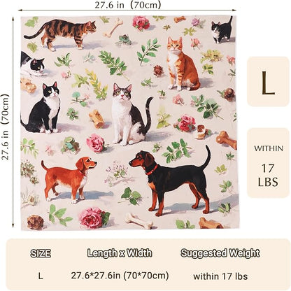 Cat Grooming Wrap Cat Wrap for Cutting Nails, 27.6" Cat Wrap for Grooming, Cat Restraint for Nail Clipping, Multifunctional Swaddle Wrap Pet Tool, Cat Burrito Wrap