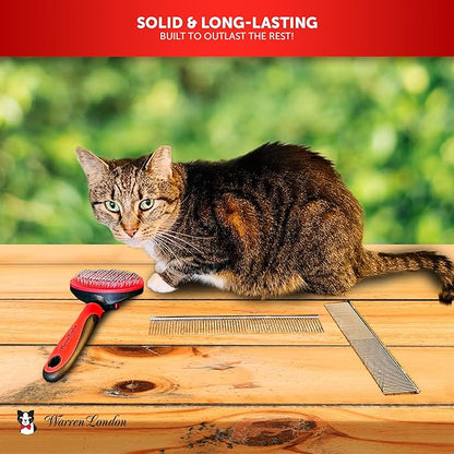 Warren London Cat DeMatter Pro Max | 9" Copper Grooming Comb for Cats | Detangles Mats, Knots & Loose Fur – Gentle, No-Pull Design for Long, Thick, or Tangled Coats | Professional Cat Grooming Tool