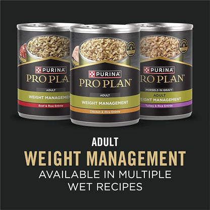 Purina Pro Plan Large Breed Weight Management Dry Dog Food, Chicken and Rice Formula - 34 lb. Bag