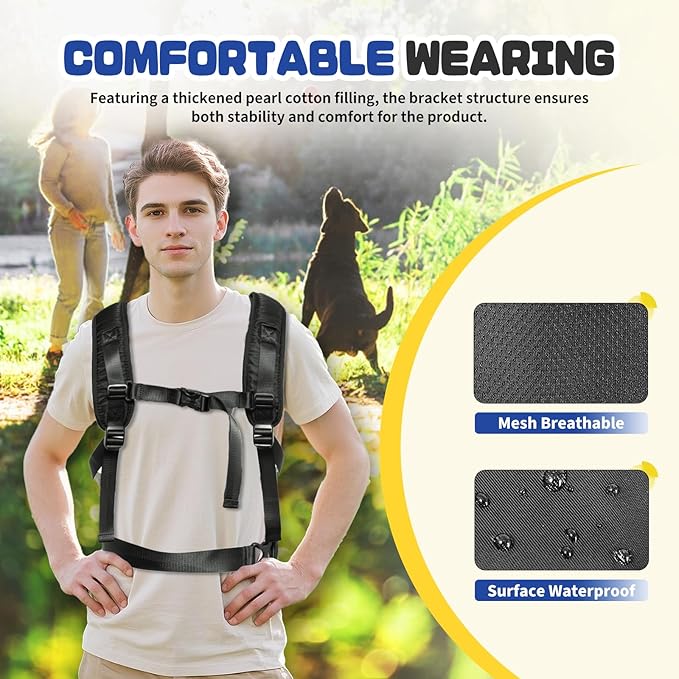 Dog Backpack Carrier, Legs-Out Front Carrier for Small Dogs 18-25 Lbs, Adjustable Breathable Front Carrier for Hiking, Cycling, Travel (Black, Large)