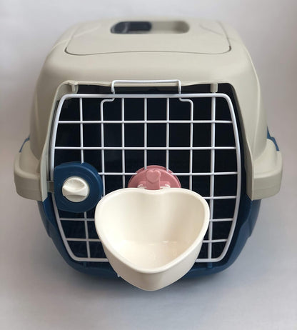 Choco Nose Patented Removable Heart Shaped Food Bowl for Dogs/Puppies/Rabbits/Cats/Guinea Pigs/Chinchillas/Birds -Water Dish for Small Pets or Animals - for Wire Cages or Crates 8 oz, Pink (C607)