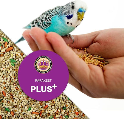 LEACH GRAIN & MILLING CO. Parakeet Food Plus, 5lbs Premium Parakeet Bird Food, Nutrient-Rich Blend, No Waste Bird Seed for Outside Feeders, Birdseed with Vitamins & Minerals, Supports Energy & Growth
