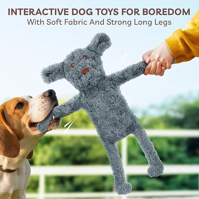 SHARLOVY No Stuffing Dog Toys 5 Pack, Crinkle Interactive Dogs Toy for Boredom, Puppy Toys for Teething to Keep Them Busy, Cute Squeaky Dogs Toy for Small, Medium, and Large Breed