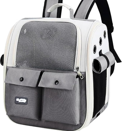 Cat Backpack Carrier – Airline Approved Dog Carrier for Small Dogs, Cats & Pets – Ventilated Backpack Pet Carrier for Travel, Hiking, Vet Trips – Soft Sided Puppy Carrier Bag with Padded Straps