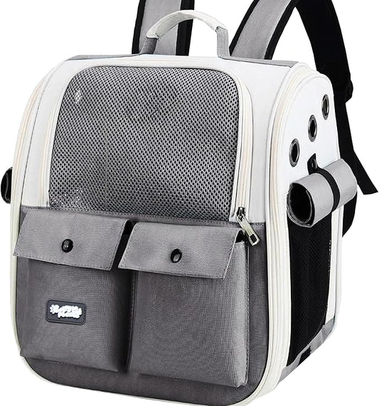 Cat Backpack Carrier – Airline Approved Dog Carrier for Small Dogs, Cats & Pets – Ventilated Backpack Pet Carrier for Travel, Hiking, Vet Trips – Soft Sided Puppy Carrier Bag with Padded Straps