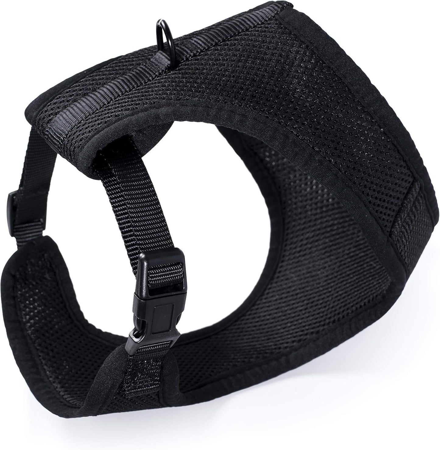 Mile High Life Step in Dog Harness for Small Dogs No Pull, Easy Get on Air Mesh Vest Harness, Adjustable Easy Closures Both Neck and Chest (Black, S Chest 13.1"-19.6")