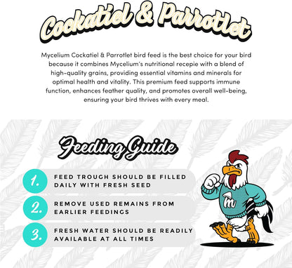 Mycelium Premium Flax Seed – Organic, Non-GMO, High Nutritional Value Bird Food for Cockatiels and Parrotlets, Sourced from Local USA Farms, Sustainable Farming, 5 lbs