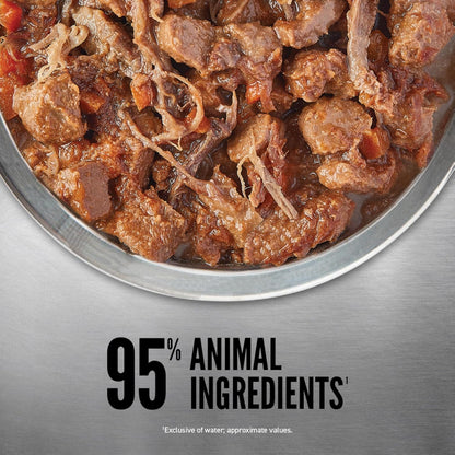 ORIJEN Real Meat Shreds Wet Dog Food Beef Stew Recipe 12.8oz Cans (12 Count)