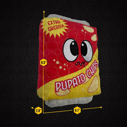 Bite Force Dog Toy - Wagging Wafers Squeaky Treat Dog Toy Kevlar-Reinforced for Aggressive Chewers- red and Yellow.