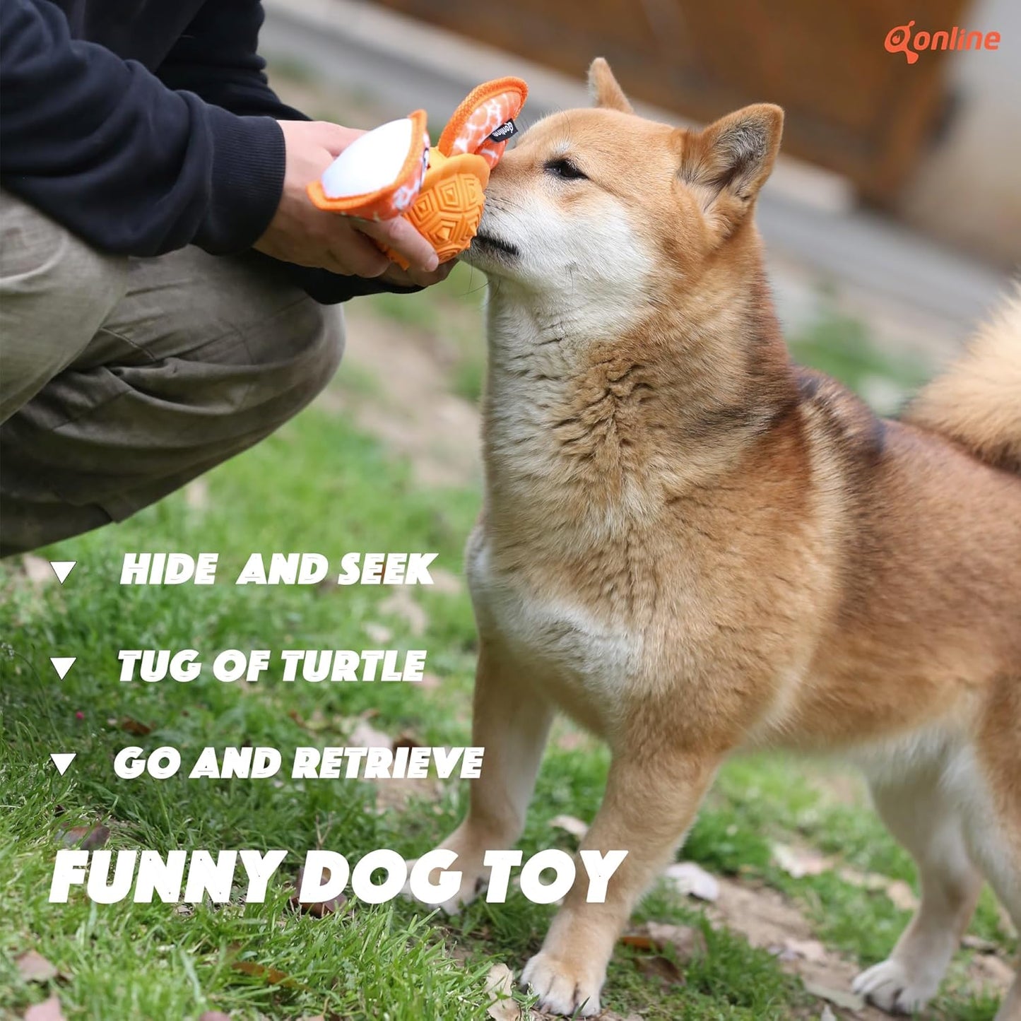 Dog Chew Toys,Puppy Teeth Chew Toys Durable Rubber Material Turtle Shape Dog Toys with 2 Tennis Ball (Green)