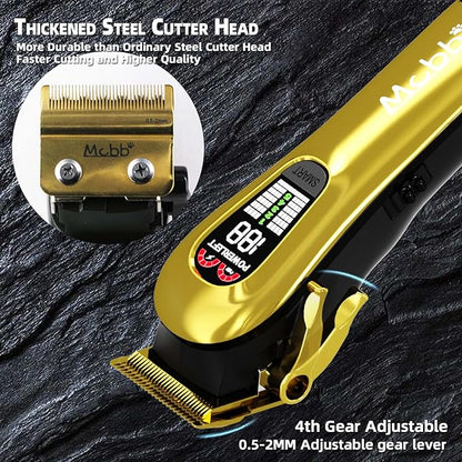 MCBB Dog Clippers - 5-Mode Heavy-Duty Grooming Kit With LED Display, Rechargeable, Auxiliary Light, Low Noise, Cordless Pet Tool