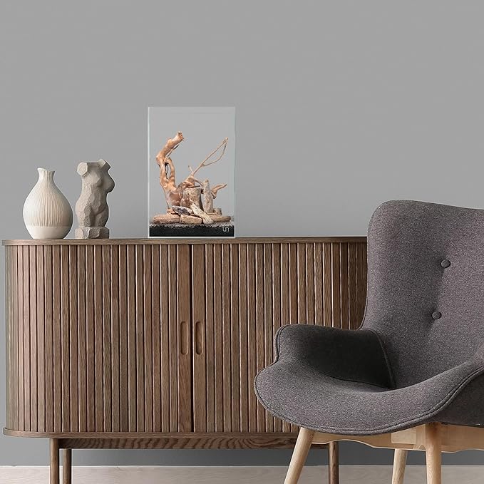 UNS Ultra Clear Rimless Tank - 5.9GAL | 22.5L - 9.84x9.84x14.17 | 25x25x36 CM, 5mm Glass Thickness, Leveling Mat Included - Low Iron, High Clarity Fish Tank w/ 45° Mitered Edge - [25T]