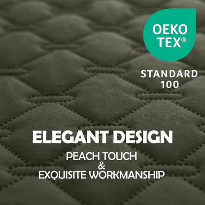 gogobunny 100% Double Sided Waterproof Dog Blanket Soft Pet Bed Cover Reversible Protect Furniture Couch Sofa Car for Puppy Large Dog Cat (Dark Olive/Light Olive, 52x82 Inch (Pack of 1))