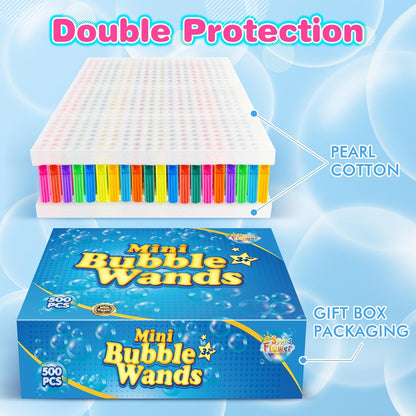 SpringFlower 500 PCS Mini Bubble Wands,Bubble Maker Toys for Kids,Summer Outdoor Bubble Activities,Bubble Party Favors Assortment Toys for Kids Party Favor Supply, Themed Birthday,10 Colors