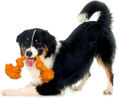 Playology Dog Toys | Dri-Tech Rope Toy Tug of War Rope for Aggressive Chewers | Medium Cheddar Cheese Scented Toy - Easy to Clean and Made from Non Toxic Materials