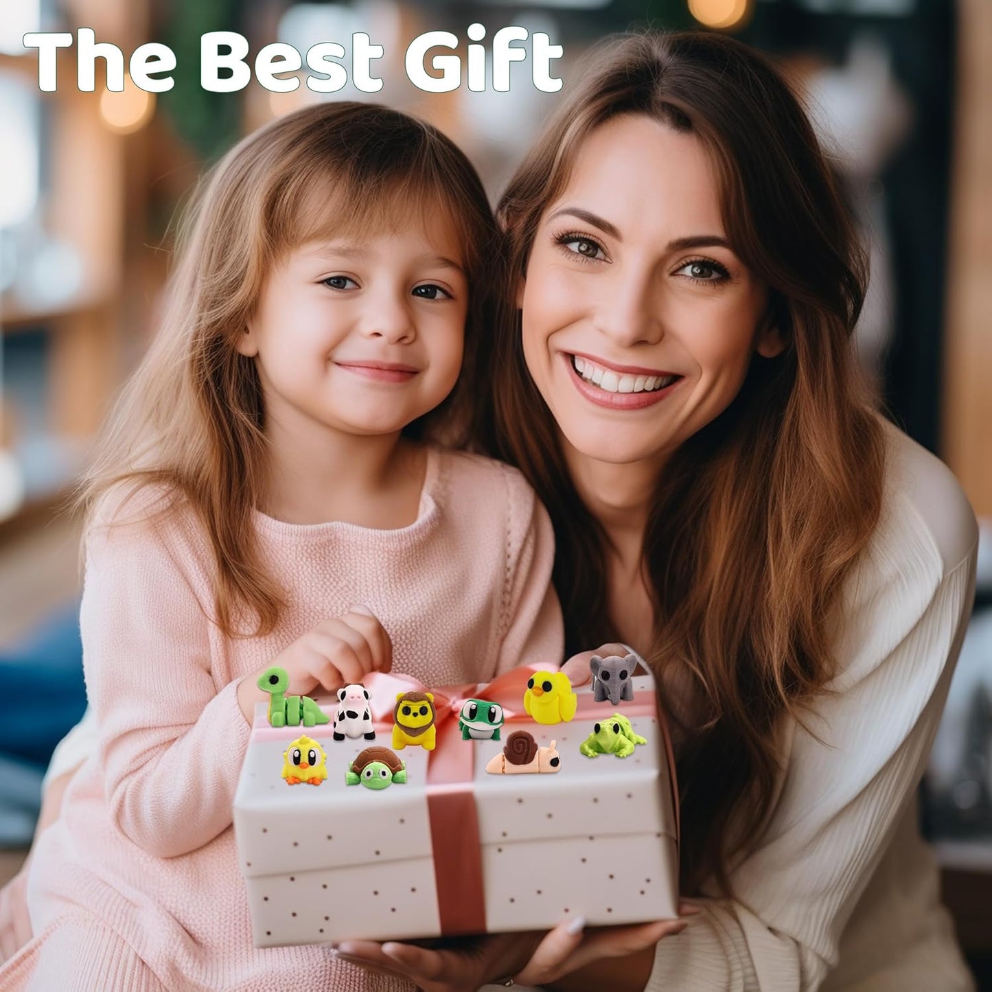 35 PCS Mystery Animal Figurines, Randomly Selected from Over 200 Unique 3D Printed Animal Figurines, Fidget Desk Toys, Cute Small Gifts for Kids, Party Favors, Office Desk Pet, Treasure Box Rewards