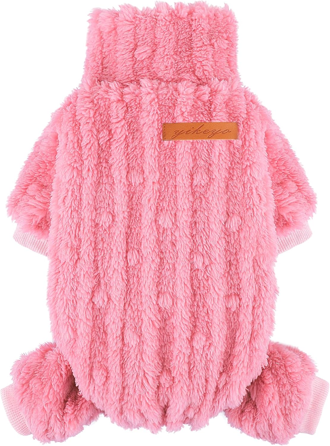 Dog Sweater for Small Dogs, XXS Dog Sweaters Turtleneck Doggie Pajamas Jumpsuits, Small Doggy Clothes Girl Boy, Cold Weather Puppy Onesie Outfits Yorkie Chihuahua Apparel, Rose, S