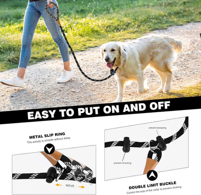 lynxking Slip Lead Dog Leash Reflective, Heavy Duty Comfortable Strong Rope for Large Medium Small Dogs No Pull Pet Training