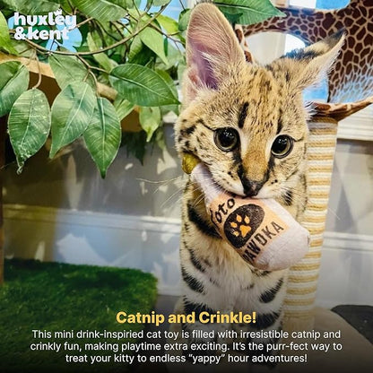 Huxley & Kent Plush Cat Toy - Interactive Catnip Toy for Cats & Kittens - Soft Kitty Toy with Crinkle & Catnip - Fun Indoor Play Toy - Toto's Pawdka