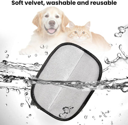 Pet Hair Removal Gloves for Cats & Dogs, 2pcs Reusable Electrostatic Pet Hair Remover Glove, Strong Adsorption Pet Hair Remover Tool to Quickly Clean Animal Hair for Clothes, Bedding, Sofa, Carpet