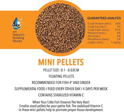 MICROBE-LIFT MLLMPLG Mini Floating Fish Food Pellets for Ponds, Water Gardens, and Fountains, for Small Live Goldfish and Koi, 6 Pounds, Black