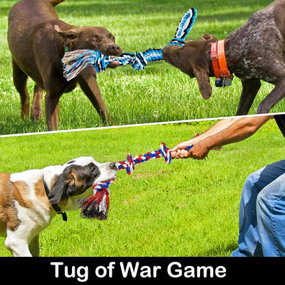 LosFong Large Dog Chew Toys for Aggressive Chewers, Indestructible Dog Rope Toys for Large Breeds, Heavy Duty 100% Cotton Dental Teeth Cleaning Tug of War Toy