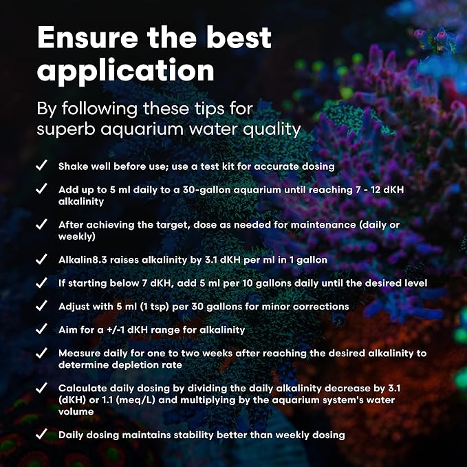 Brightwell Aquatics - Alkalin8.3 Concentrated KH Buffer Supplement - for All Marine Fish and Reef Aquaria - Aquarium Water Treatments, 17 fl oz