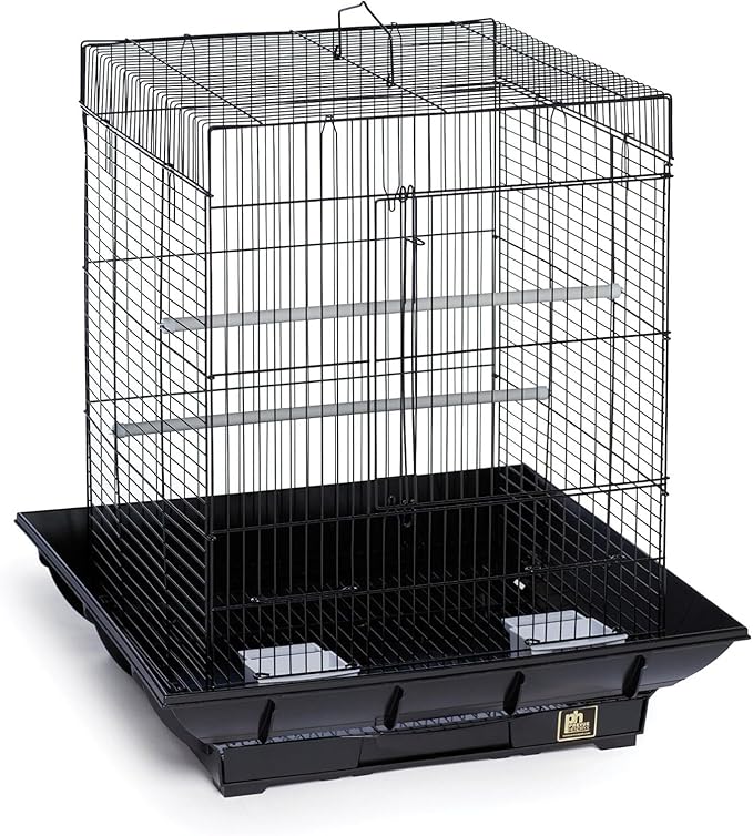 Mountain Majesty Clean Life Bird Cage with Spacious Interior, Durable Build, Easy-to-Clean Features, and Secure Design for Birds' Comfort Black
