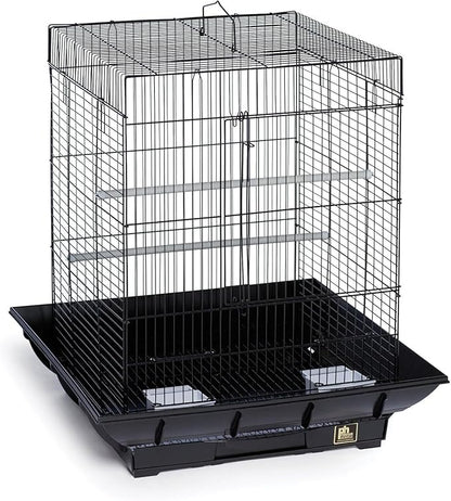 Mountain Majesty Clean Life Bird Cage with Spacious Interior, Durable Build, Easy-to-Clean Features, and Secure Design for Birds' Comfort Black