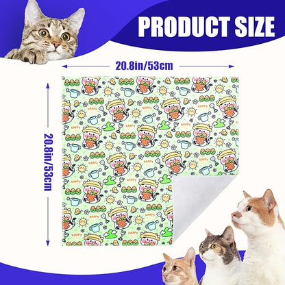 XANGNIER Cat Wrap for Grooming,Cat Restraint Wrap for Cutting Nails,Fabric Burrito Wrap for Nail Clipping, Anti-Scratch, Anti-Escape,Multifunctional Swaddle Wrap Pet Tool (20.8 x 20.8 Inch)