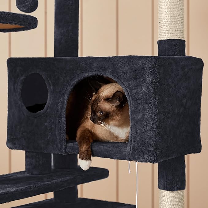 Yaheetech 54in Cat Tree Tower Condo, Cat Tree for Indoor Cats w/Scratching Post for Kittens Pet House Play