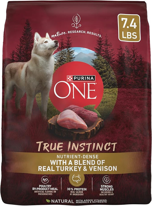 Purina ONE True Instinct With A Blend Of Real Turkey and Venison Dry Dog Food - 7.4 lb. Bag